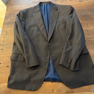 Jack Victor Classic Loro Piana Fabric Wool Charcoal Suit 48S, 40x29” FF pant